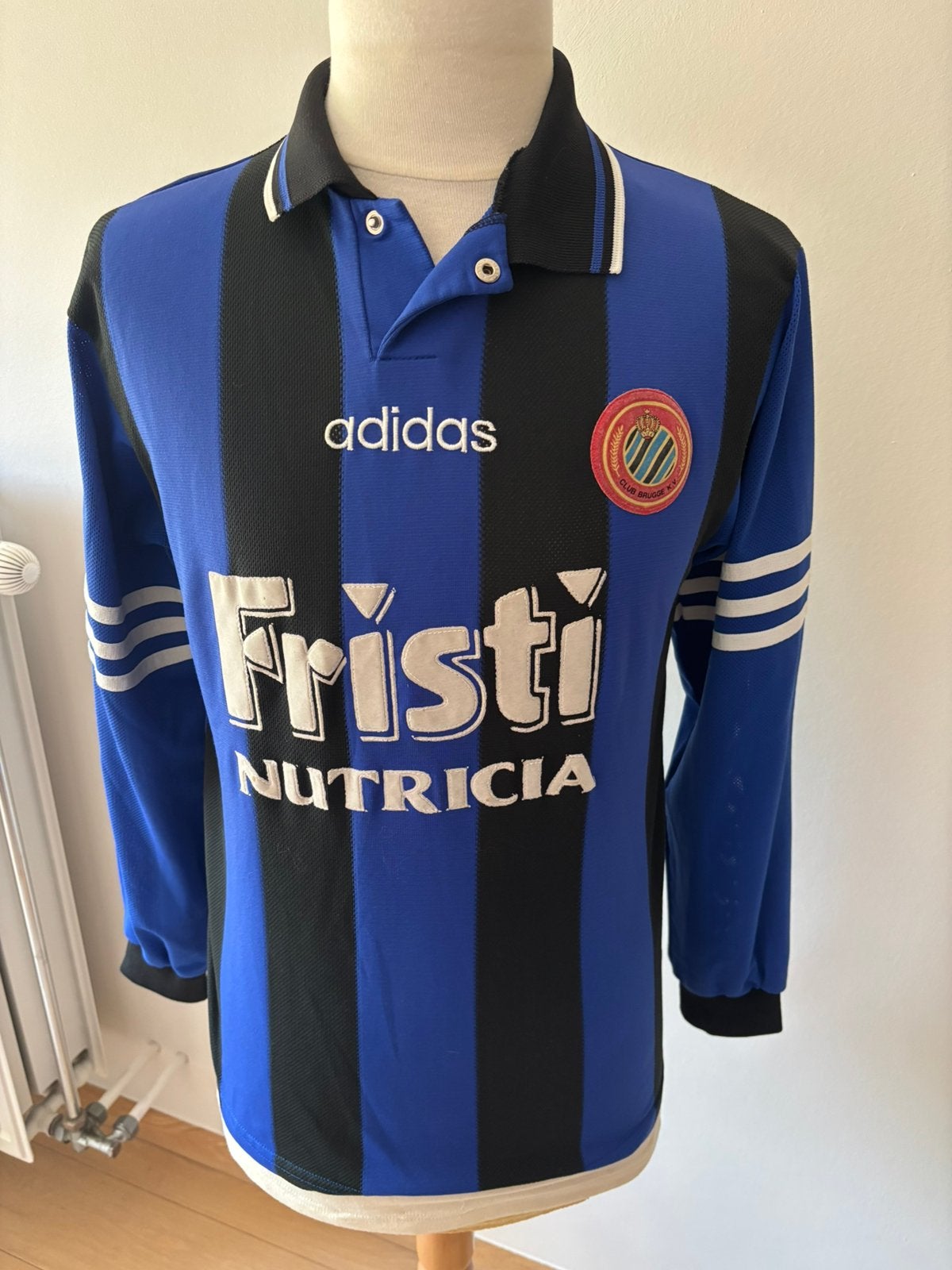 Player issued Club Brugge homeshirt Fristi jeugd 1995-96, Ophalen of Verzenden, Gebruikt, Shirt