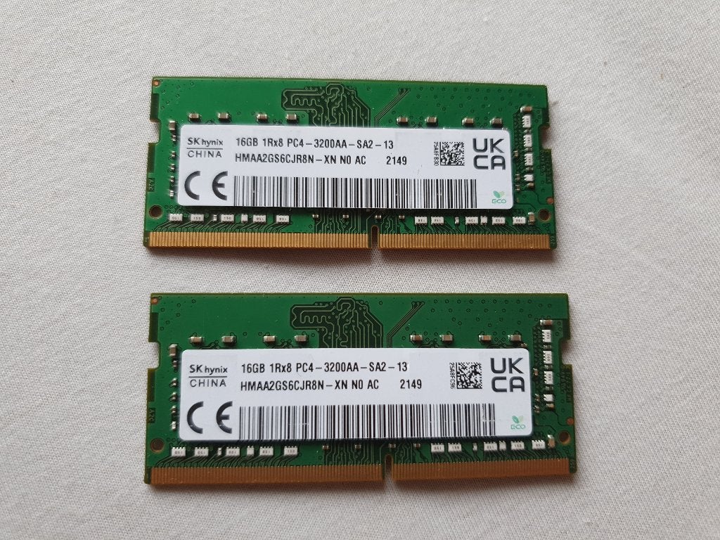 32Gb DDR4 Hynix 16Gb x 2 sodimm, 32 GB, DDR4, Ophalen of Verzenden, Zo goed als nieuw