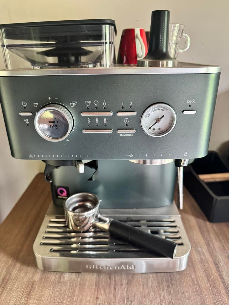 Kitchenaid, Elektronische apparatuur, Koffiezetapparaten, Gemalen koffie, Espresso apparaat, Nieuw, 2 tot 4 kopjes