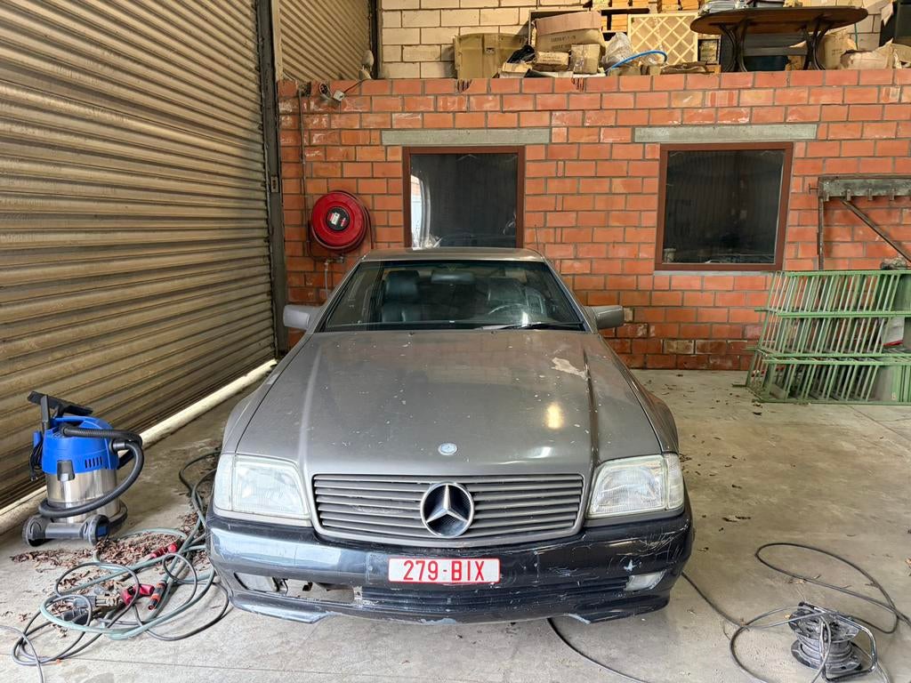 Mercedes Sl300 1991, Auto's, Achterwielaandrijving, Zwart, 170 kW, Leder