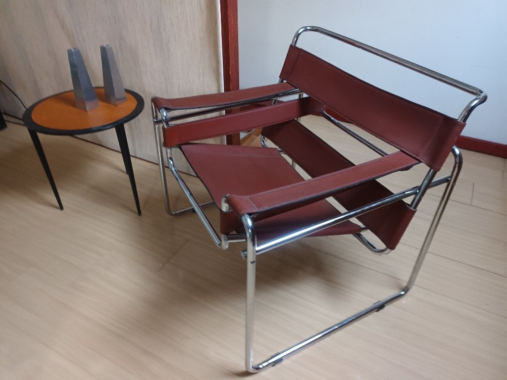 Chaise à structure tubulaire Wassily/Marcel Breuer, Maison & Meubles, Chaises, Vintage design Bauhaus modernisme buisframe chrome