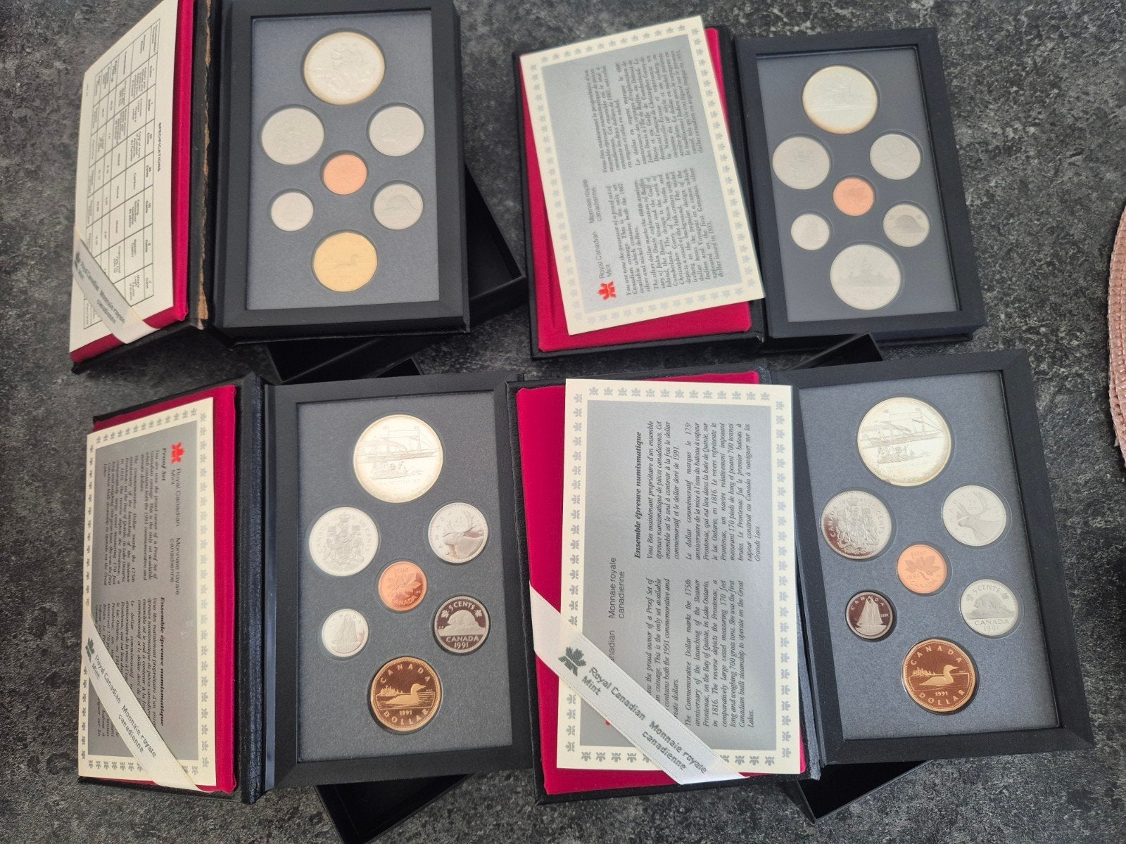 lot de 4 coffret canada argent, Enlèvement ou Envoi, Monnaie