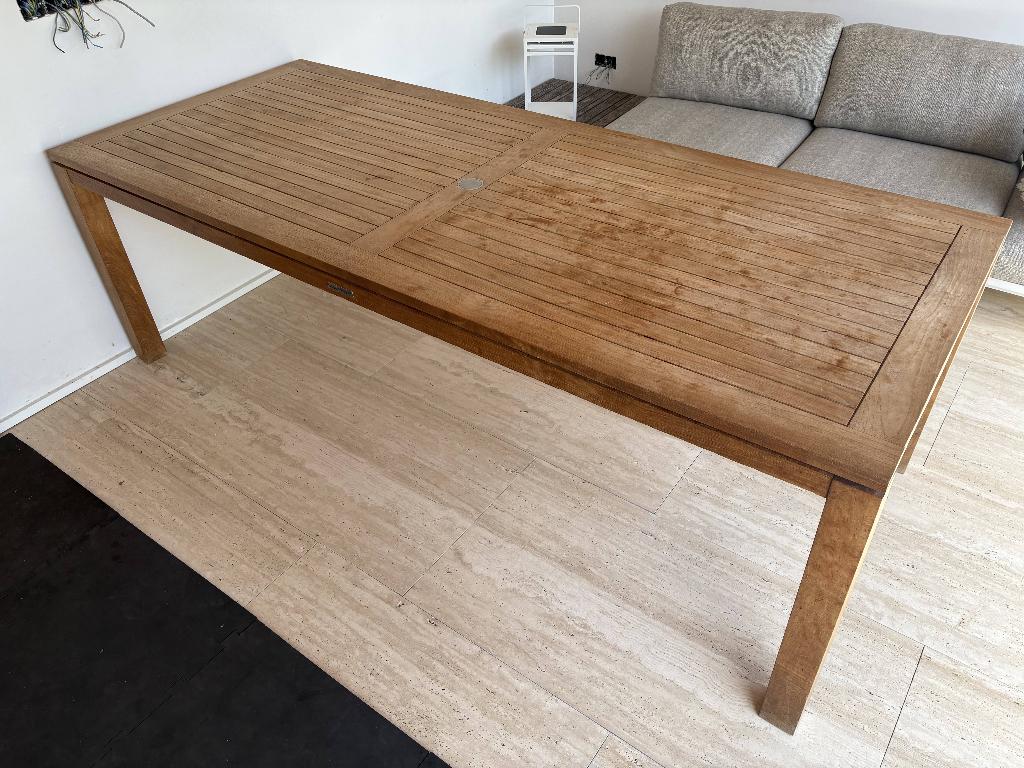 tuintafel in teak hout 240 x 100cm, Ophalen, Gebruikt, Rechthoekig, Teakhout