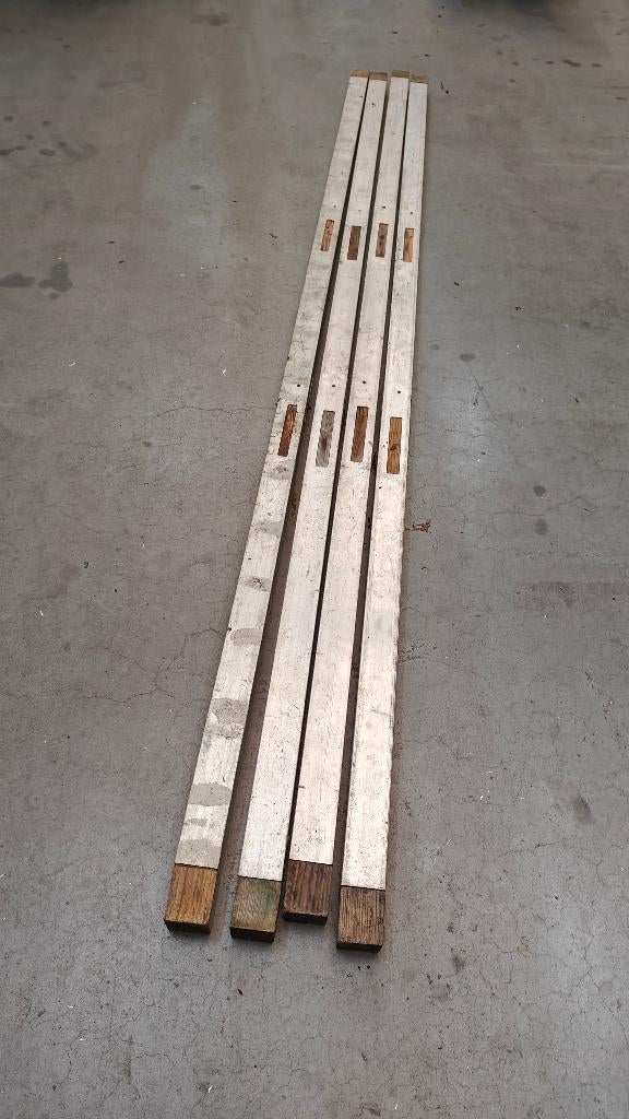 4x Metserslat 3 meter met houten kern, Doe-het-zelf en Bouw, Ophalen, Zo goed als nieuw