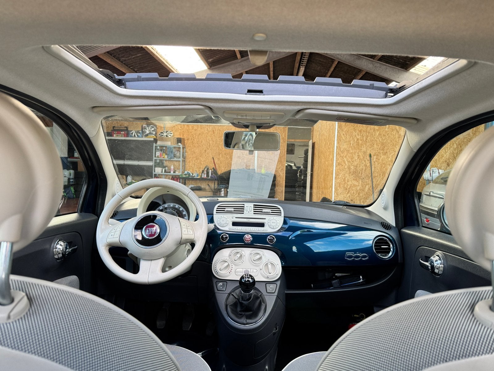 Fiat 500 1,2L Essence 2012 avec toit ouvert, Autos, 1242 cm³, Euro 5, Achat, Entreprise