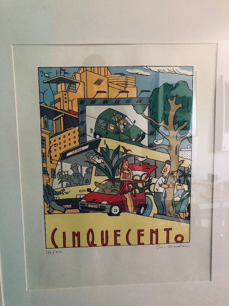 Ever Meulen  gesigneerde  & ingelijst. 50/70   LITHO, Gesigneerd, Ophalen