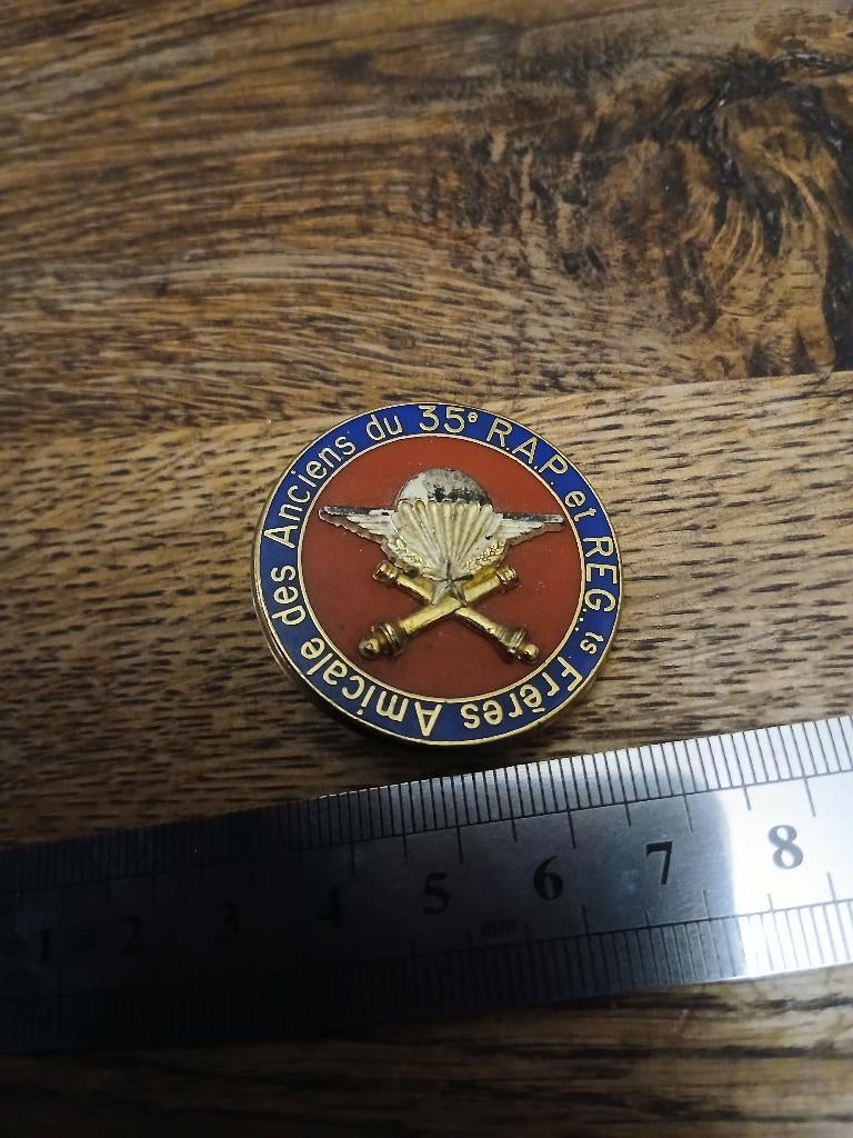 Insigne para français 35rap amicale, Collections, Envoi, Armée de terre, Emblème ou Badge