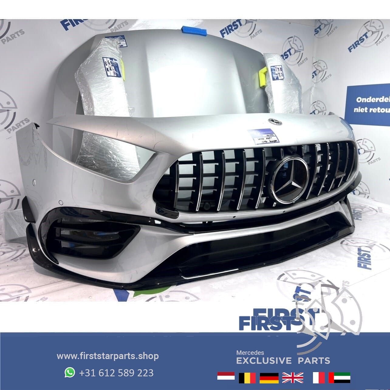 2023 W177 V177 A45S AMG VOORKOP AERO ZILVER GRIJS A Klasse 2, Gebruikt, -, Ophalen of Verzenden, Achter