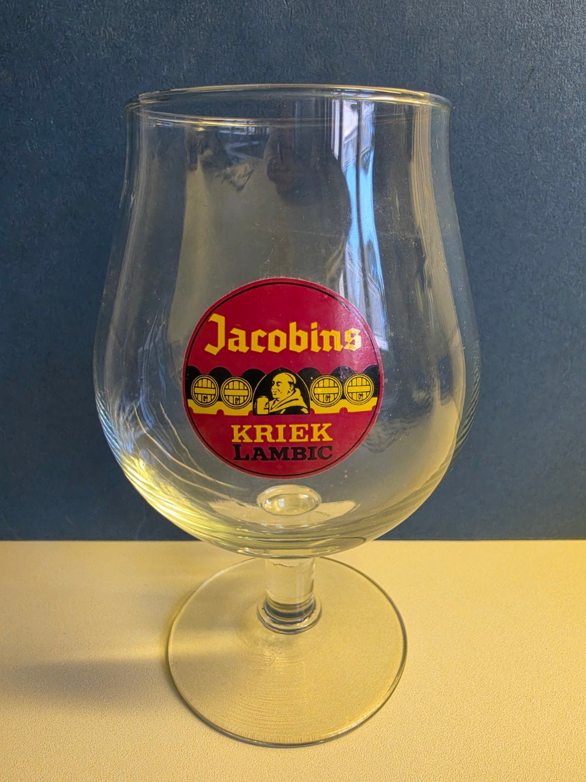 Bierglas Jacobins Kriek Lambic -Brouwerij Omer Vander Ghinst, Verzamelen, Ophalen of Verzenden, Zo goed als nieuw, Glas of Glazen