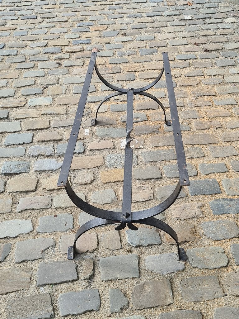 Pieds de table basse en fer forgé (sans le plateau en bois), Maison & Meubles, 100 à 150 cm, Enlèvement, Utilisé, Moins de 50 cm