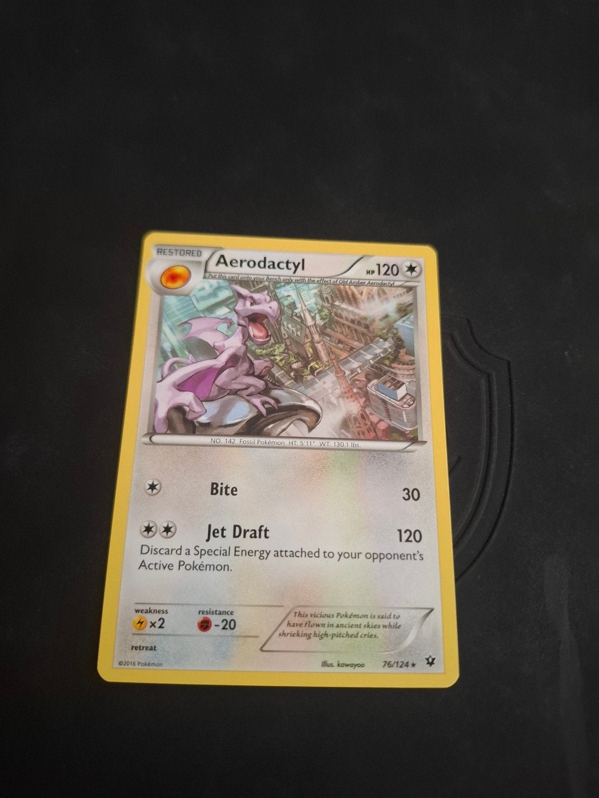 Aerodactyl Pokémon kaart - Restauratie editie, Ophalen of Verzenden