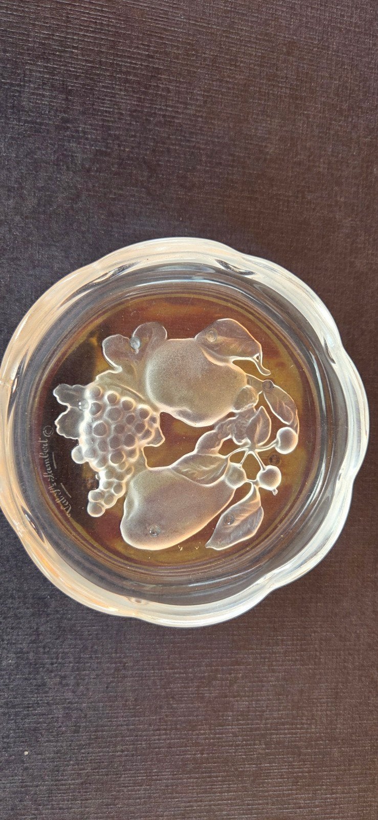 6 sous verres dans leur écrin " Val St Lambert ", Enlèvement