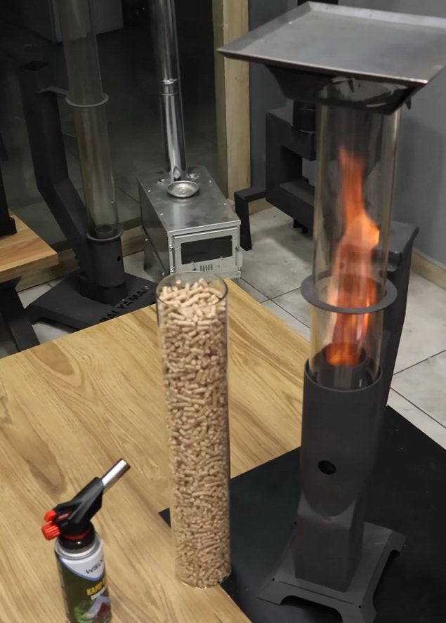Pelletkachel 90 cm, Ophalen of Verzenden, Zo goed als nieuw, Pelletkachel
