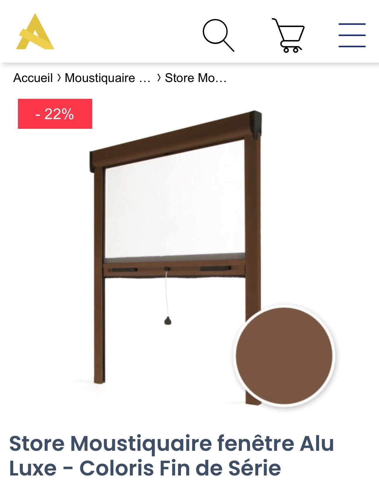 Stores Moustiquaire  Luxe neufs - garantie 8 ans, Bricolage & Construction, Enlèvement, Neuf, Aluminium, Autres types