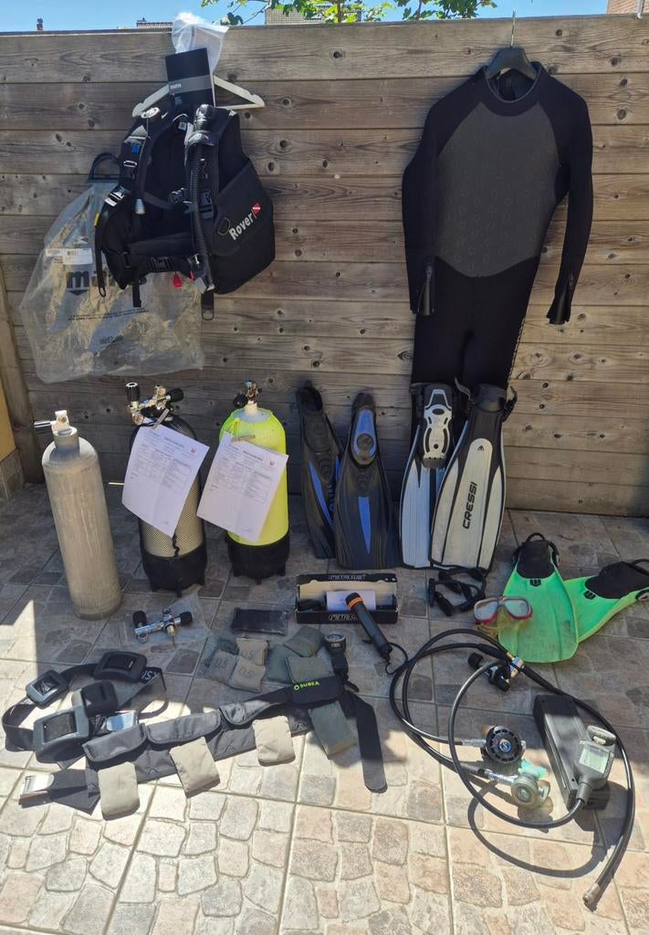 Volledige & Geserviced duikset / uitrusting, Watersport en Boten, Duiken, Ophalen, Zo goed als nieuw, Trimvest of Wing