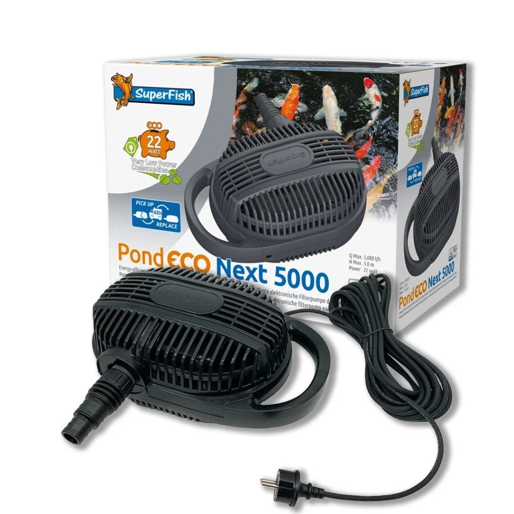 SuperFish Pond Eco Next 5000 22 watt vijverpomp, Jardin & Terrasse, Accessoires pour étangs, Neuf, Autres types, Enlèvement ou Envoi