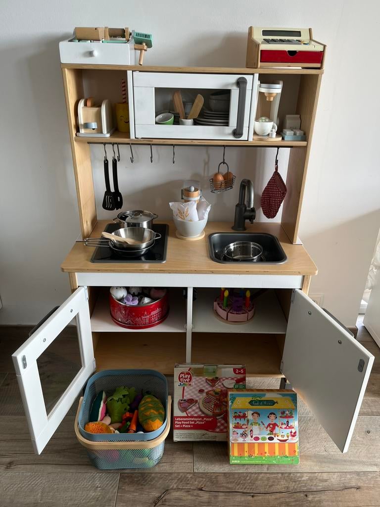Mini cuisine enfant ikea duktig en bois + accessoires, Enlèvement, Utilisé, Bois