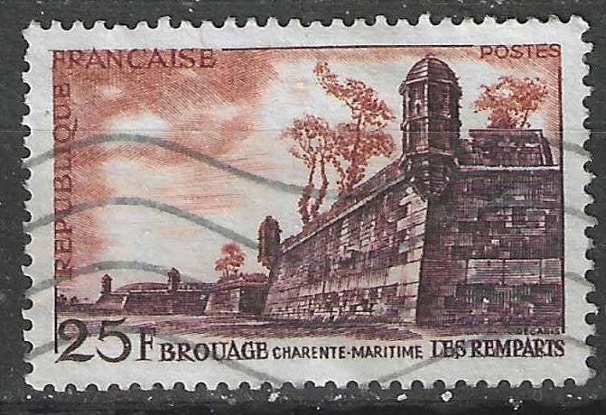 Frankrijk 1955 - Yvert 1042 - Wallen van Brouages (ST), Postzegels en Munten, Verzenden, Gestempeld