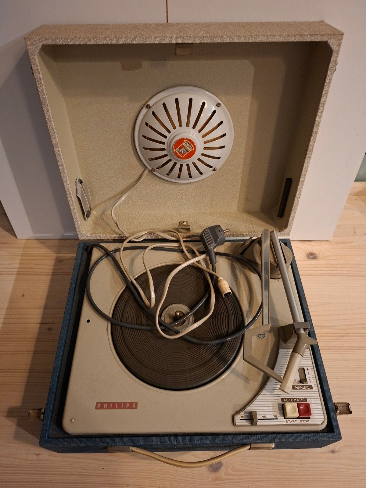 vintage Phillips platenspeler jaren 60, Audio, Tv en Foto, Ophalen, Platenspeler, Philips, Automatisch