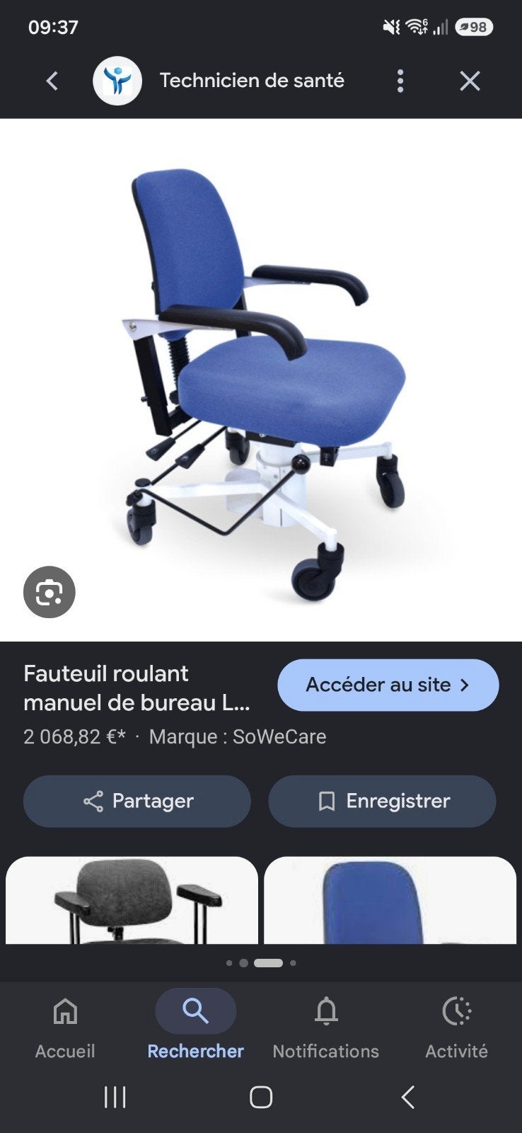 CHAISE ÉLECTRIQUE A VENDRE, Divers, Enlèvement