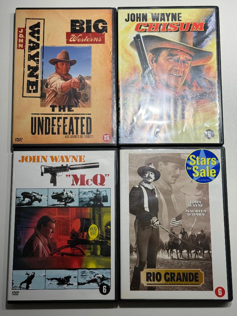 4 DVD John Wayne, Ophalen, Zo goed als nieuw