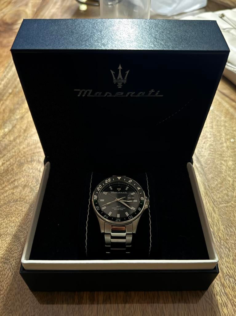 Montre Maserati GMT SFIDA Collection en acier, Enlèvement ou Envoi, Comme neuf, Acier, Acier