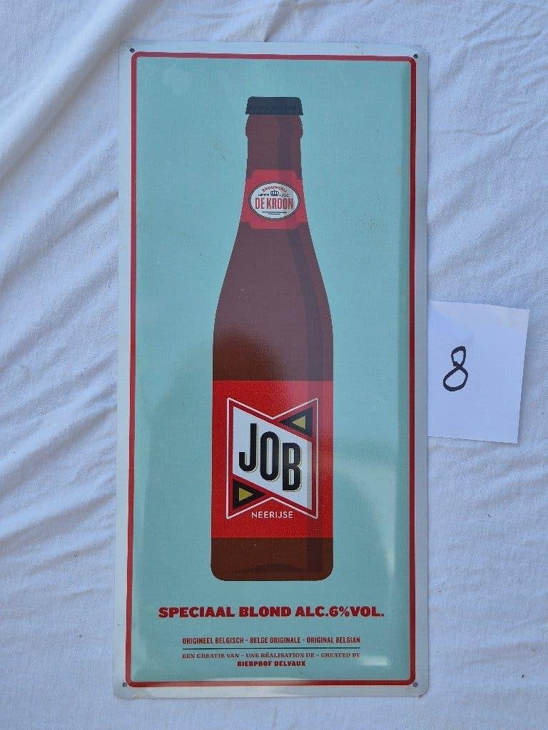 metalen reclamebord nr 8, Ophalen, Zo goed als nieuw, Reclamebord
