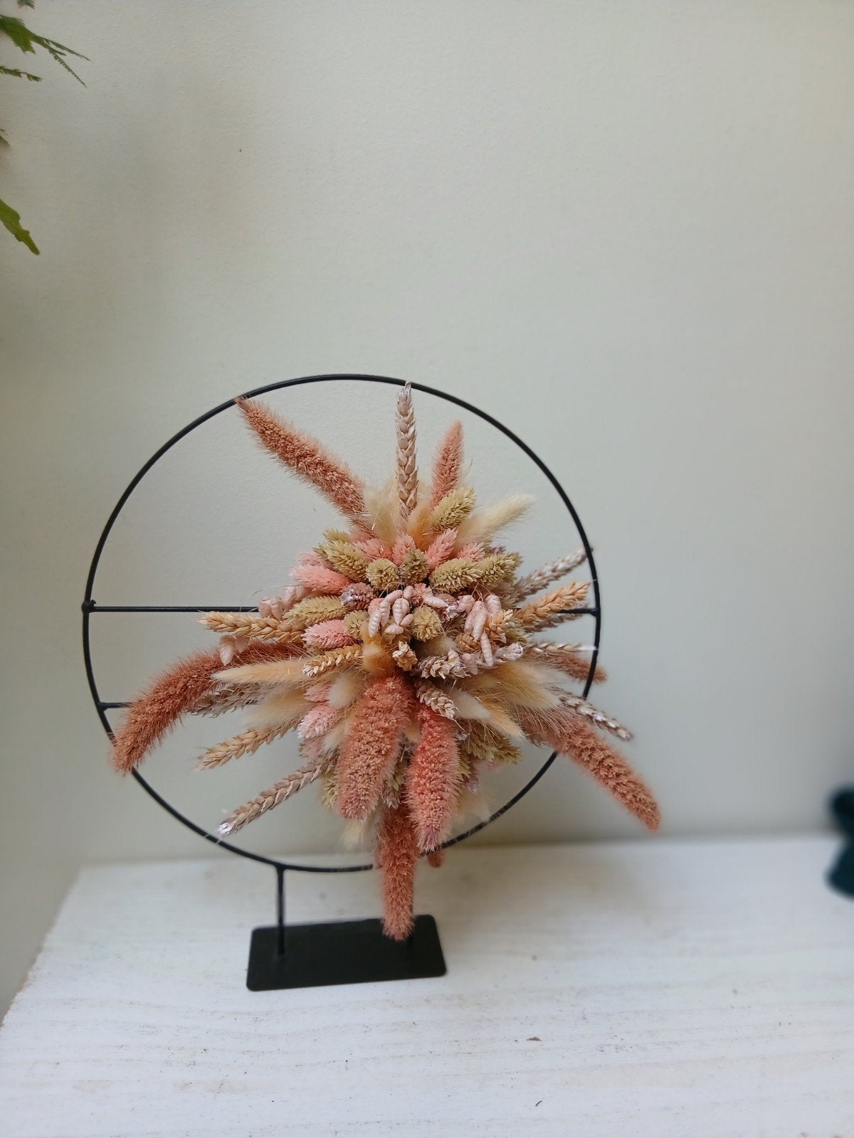 bloemstuk met gedroogde bloemen, Huis en Inrichting, Ophalen, Zo goed als nieuw
