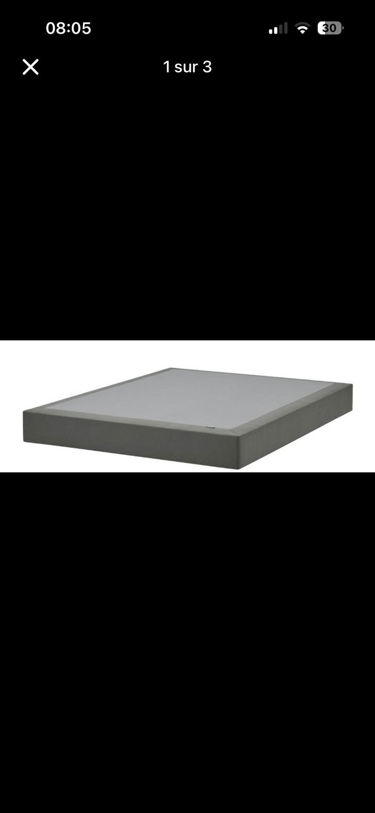 Lit double + matelas 140x200, Matelas, Enlèvement, 200 cm, Deux personnes