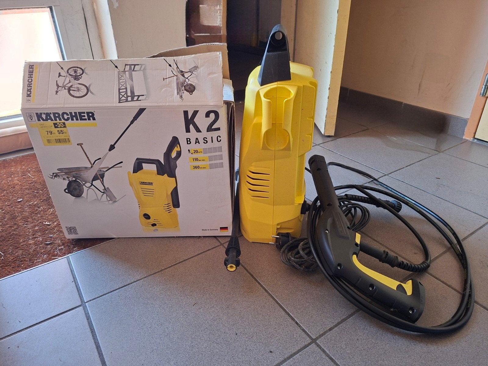 Archer K2 hoogdrukreiniger, Tuin en Terras, Ophalen, Zo goed als nieuw, Elektrisch, Karcher - Kärcher -