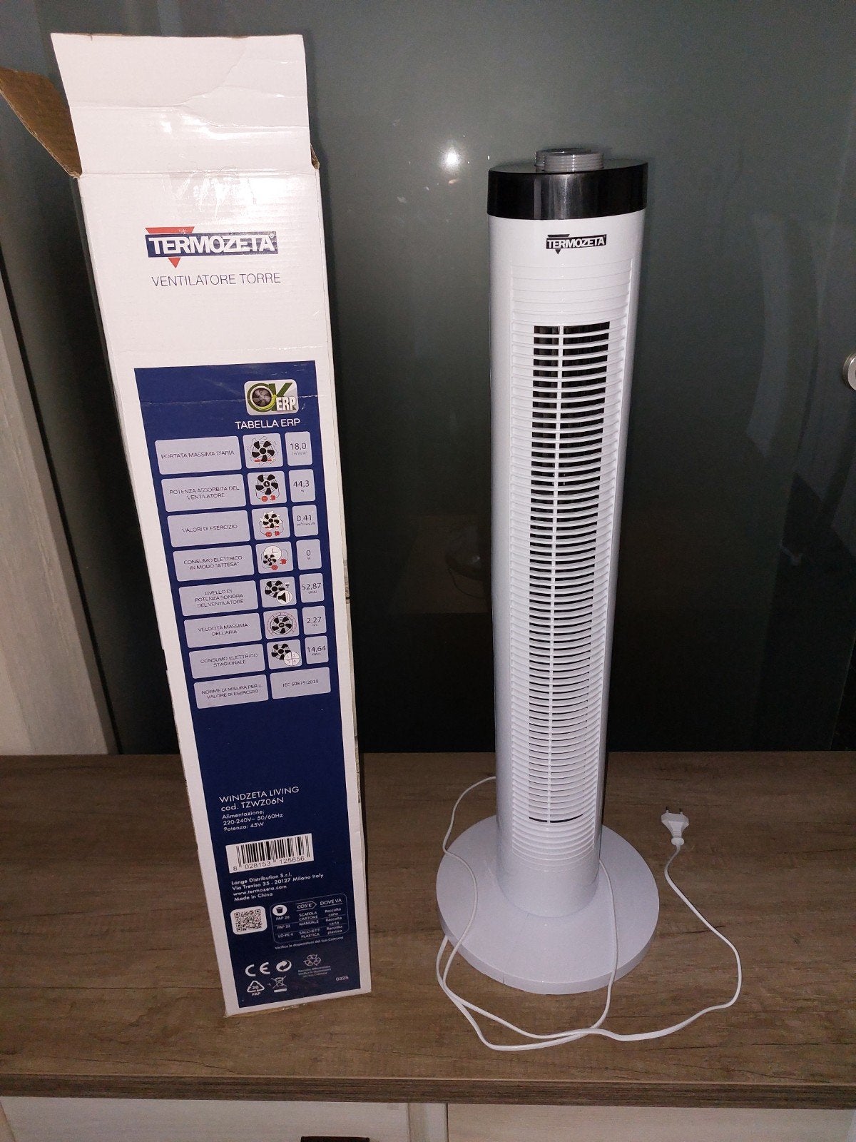 Termozeta Tower Fan – Zo goed als nieuw, Enlèvement