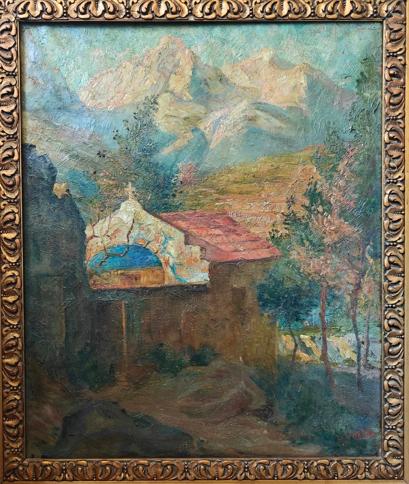 Olieverfschilderij van Hubert Coeck, Antiek en Kunst, Kunst | Schilderijen | Klassiek, Ophalen, Ingelijst, Doek