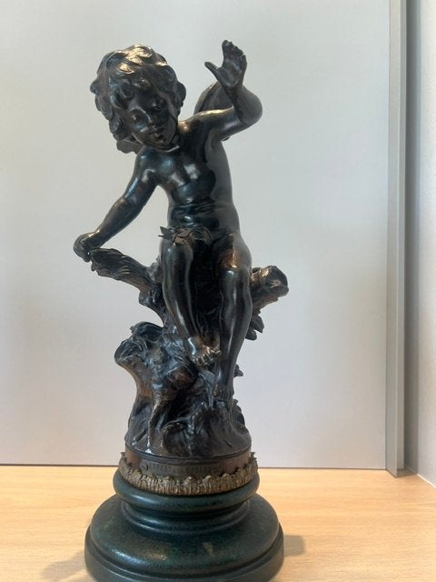 Brons beeldje Aug. Moreau, Ophalen, Overige onderwerpen, Brons, Beeld