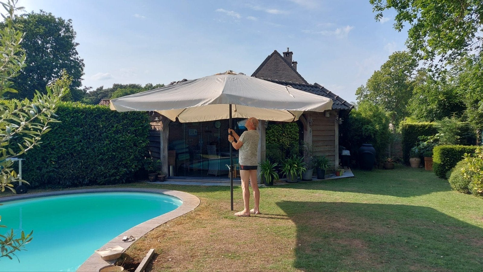 Grote parasol 4 x 3 m