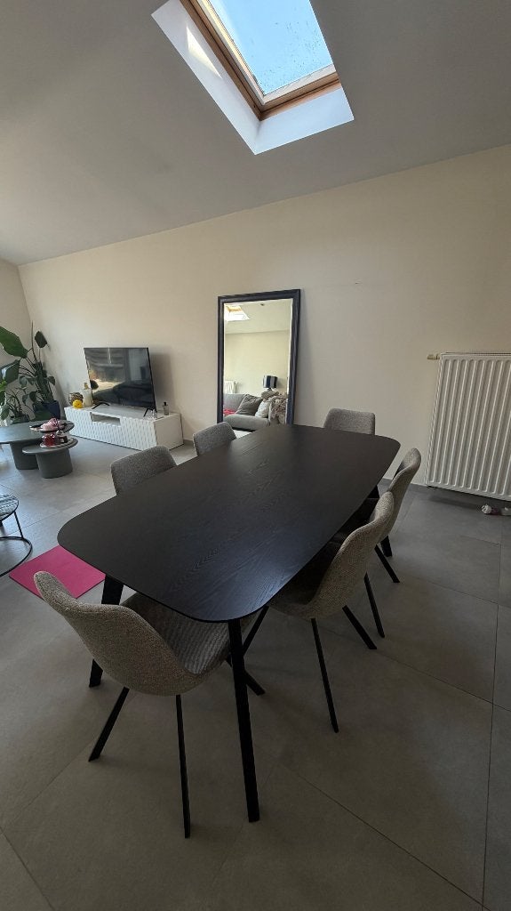 Ovale tafel + stoelen, Maison & Meubles, Tables | Tables à manger, Utilisé, 50 à 100 cm, 150 à 200 cm, Cinq personnes ou plus