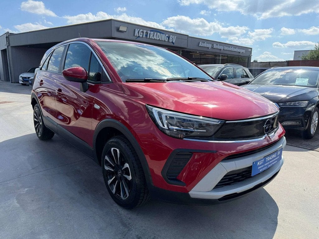 Opel Crossland 1.2I TURBO 110PK FACELIFT NAVIGATIE LEDER CAM, Autos, Opel, Rouge, 1254 kg, Achat, Euro 6