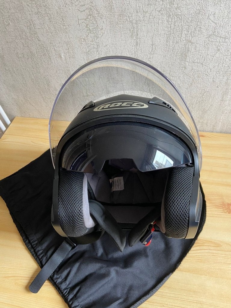Moto helm Rocc zwart, Motoren, Heren, Jethelm, Tweedehands, Ophalen