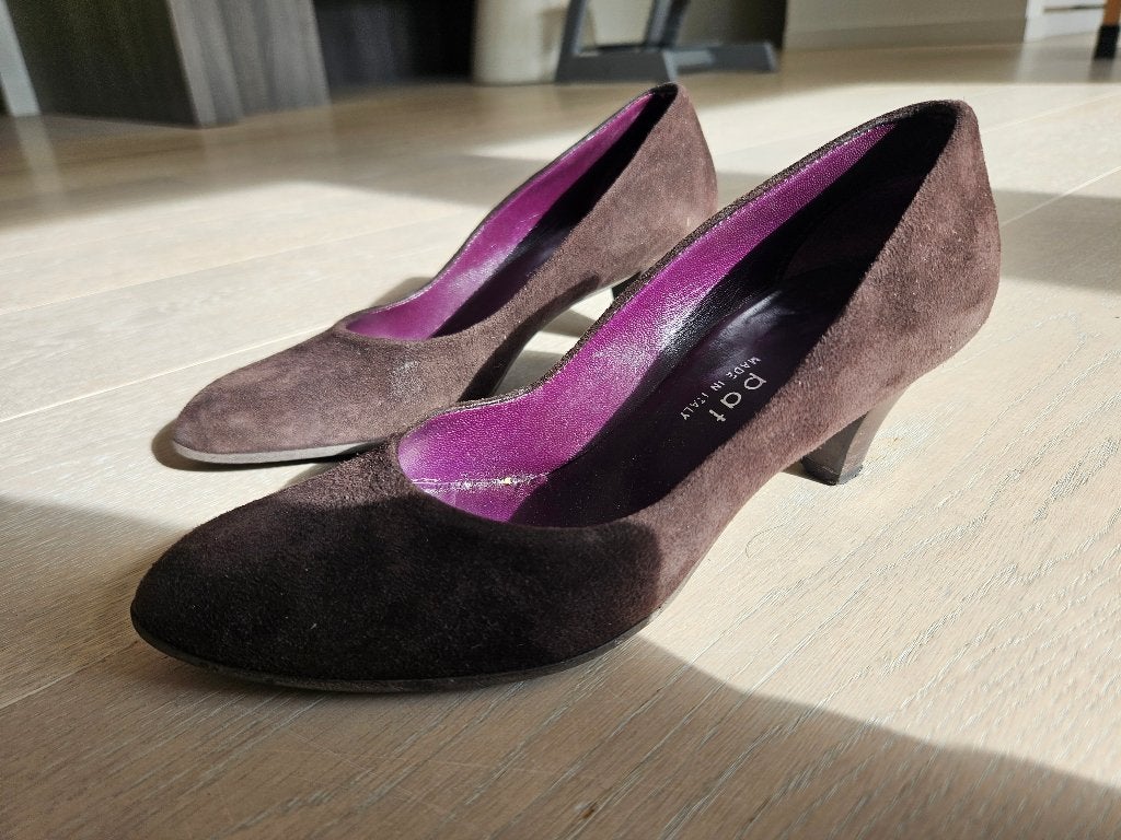 Bruine suède pumps maat 35, ANDERE, Pumps, Bruin, Ophalen of Verzenden