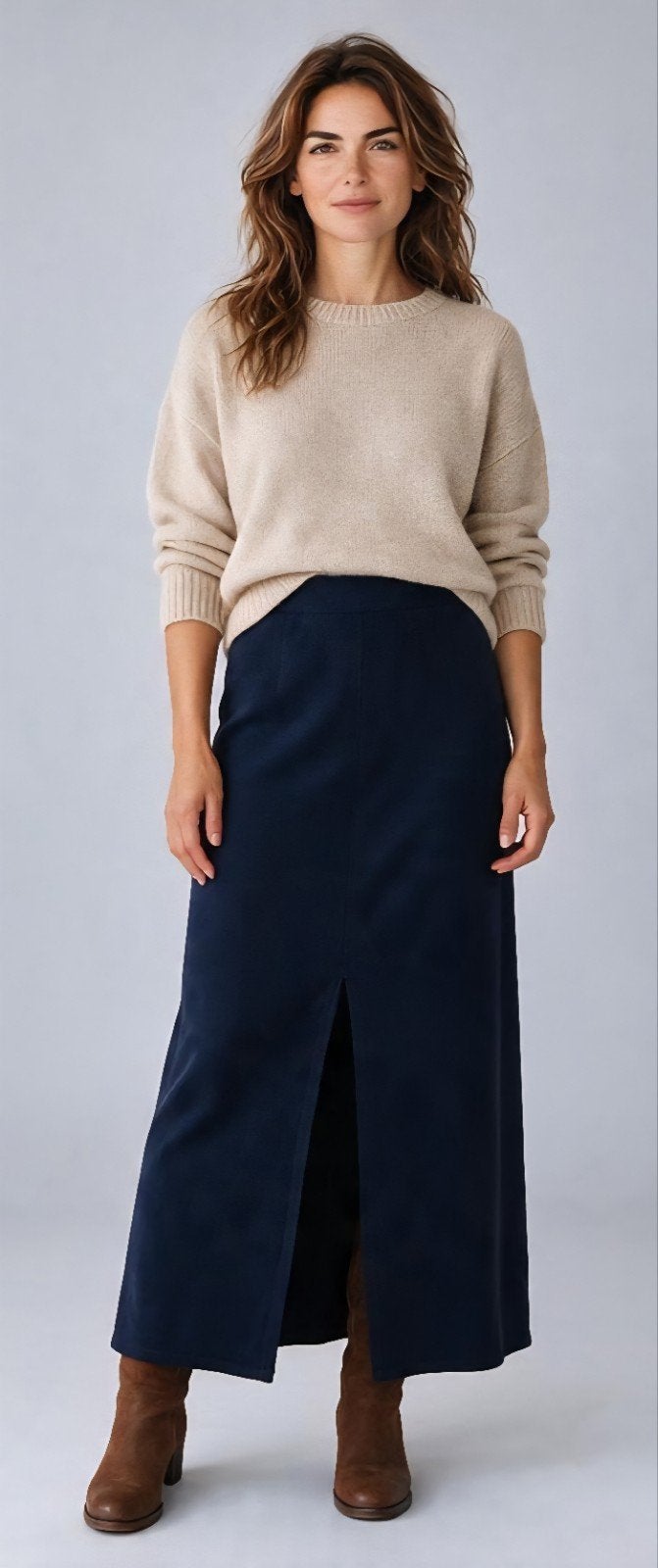 Vintage gevoerde donkerblauwe Rok Maat 36 - In Topstaat, Kleding | Dames, Blauw, Ophalen of Verzenden, Zo goed als nieuw, Maat 36 (S)