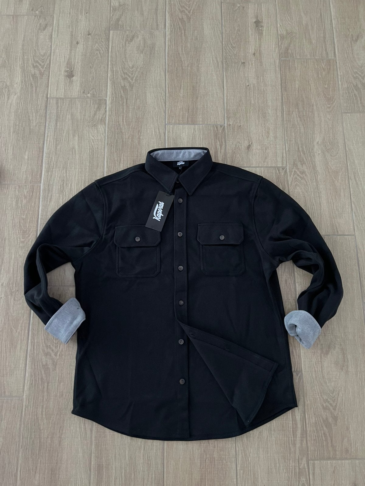 Gilet Surchemise Kaporal noire revers gris manches longues L, Vêtements | Hommes, Enlèvement ou Envoi, Comme neuf, Noir, Tour de cou 41/42 (L)