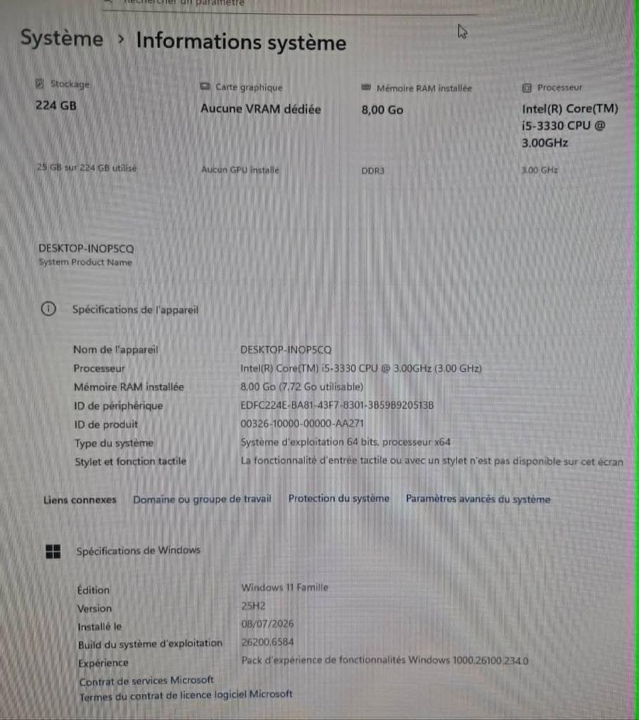 Ordinateur ASUS i5 : 3,0Ghz, Informatique & Logiciels, Enlèvement, Utilisé