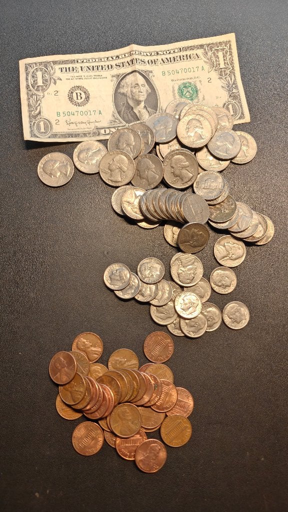 Lot de dollars américains, Enlèvement, Monnaies et Billets de banque
