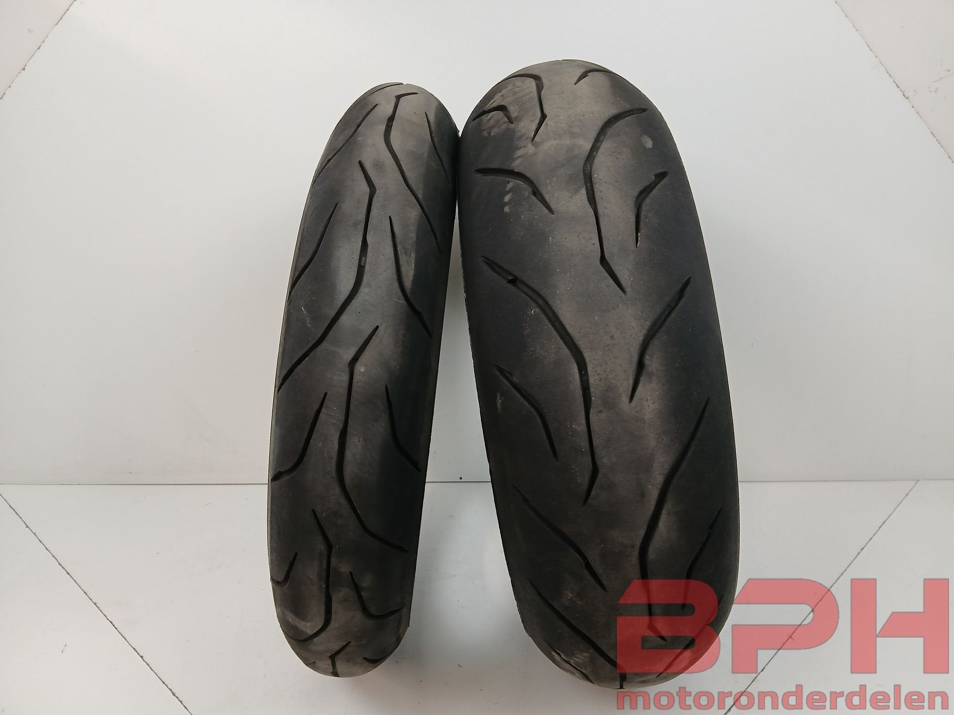 Set zgan motorbanden Dunlop Sportsmart Mk4 120/70/17 / 180/5, Motoren, Gebruikt, -, -, Ophalen of Verzenden