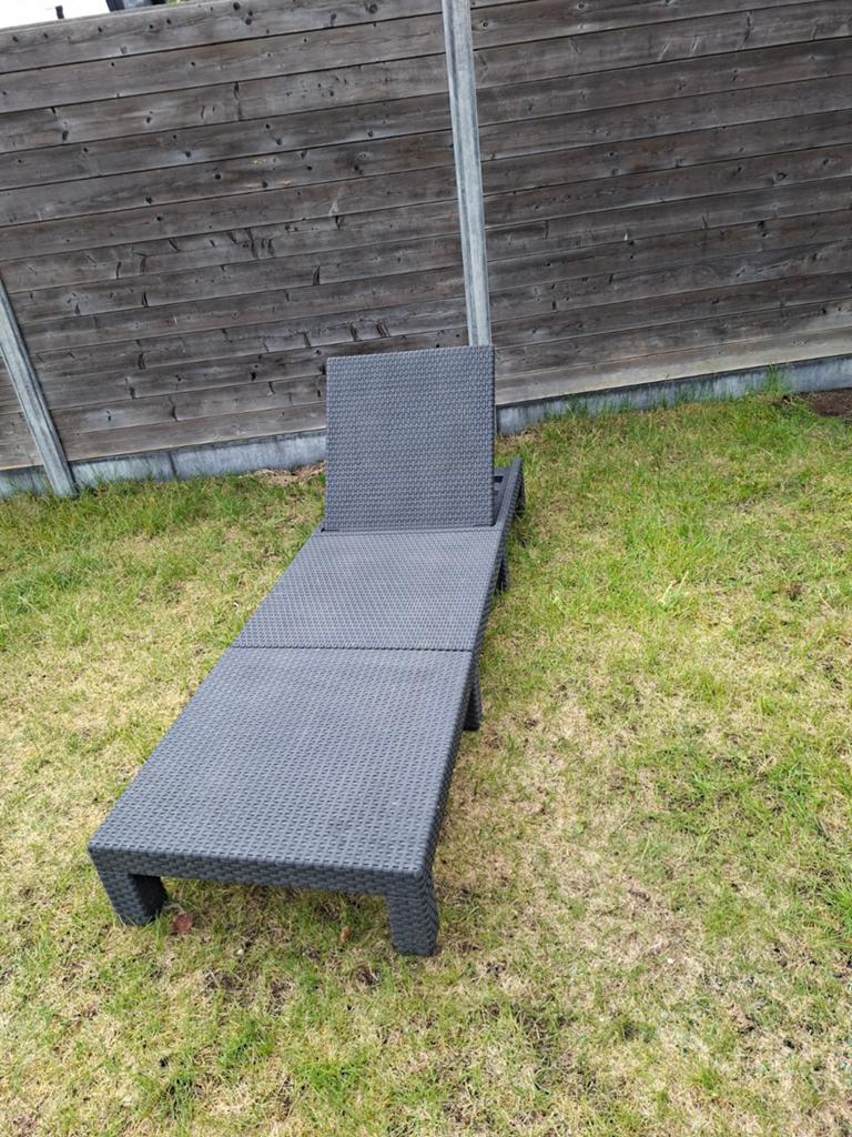 Livarno ligzetel ligbed met vlechtwerk, Jardin & Terrasse, Chaises longues, Réglable, Enlèvement