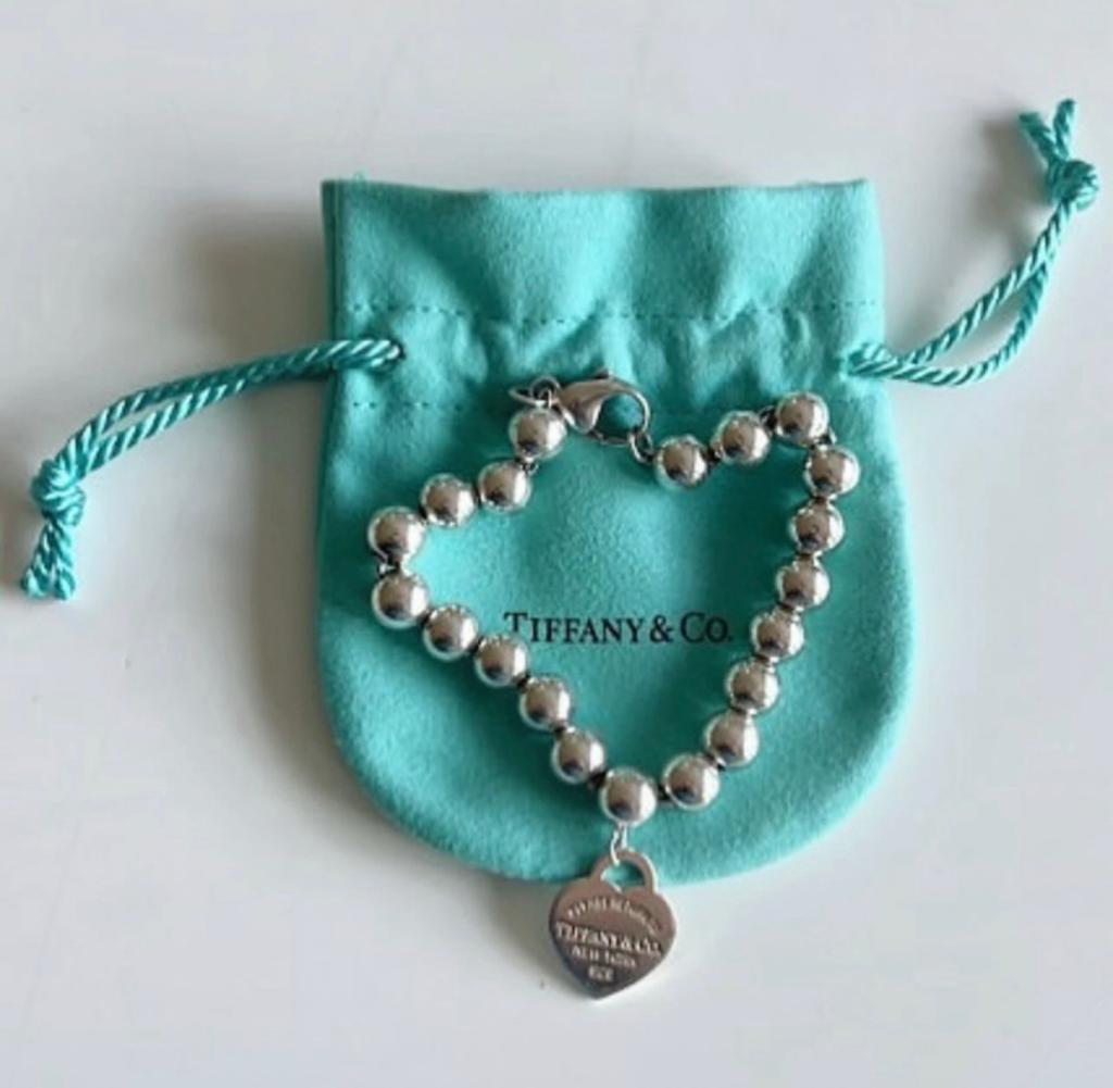 Tiffany and Co 925 New York Heart Tag kralenarmband, Ophalen of Verzenden, Zo goed als nieuw