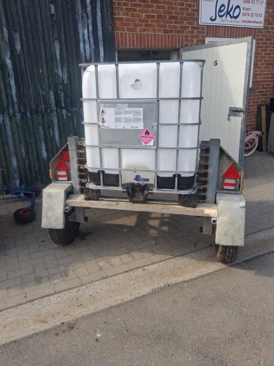 Haspel/bobijn remork , ibc ton, led verlichting ongeremd, Ophalen