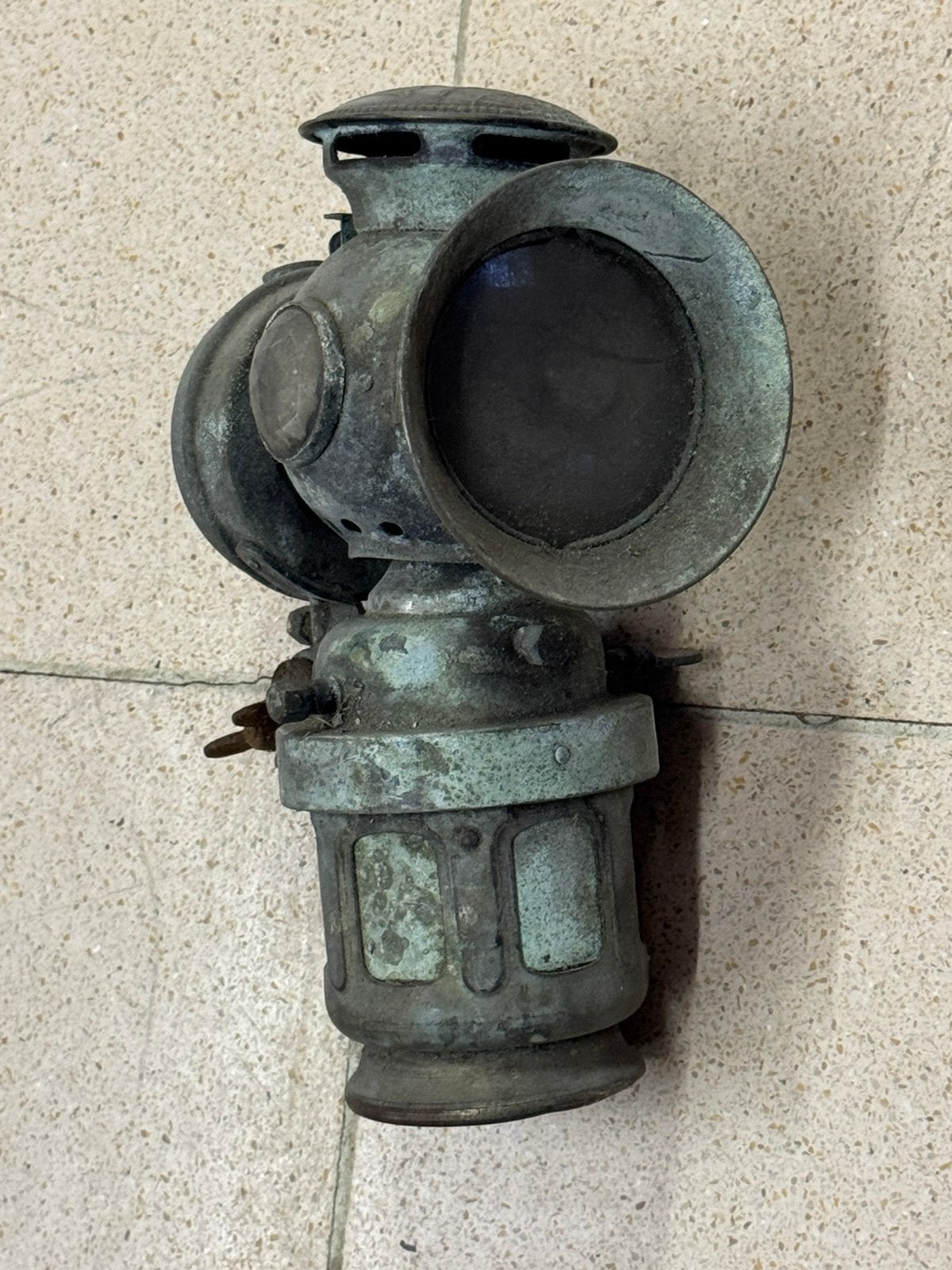 Antieke Belgia carbid-fietslamp, Antiek en Kunst, Ophalen