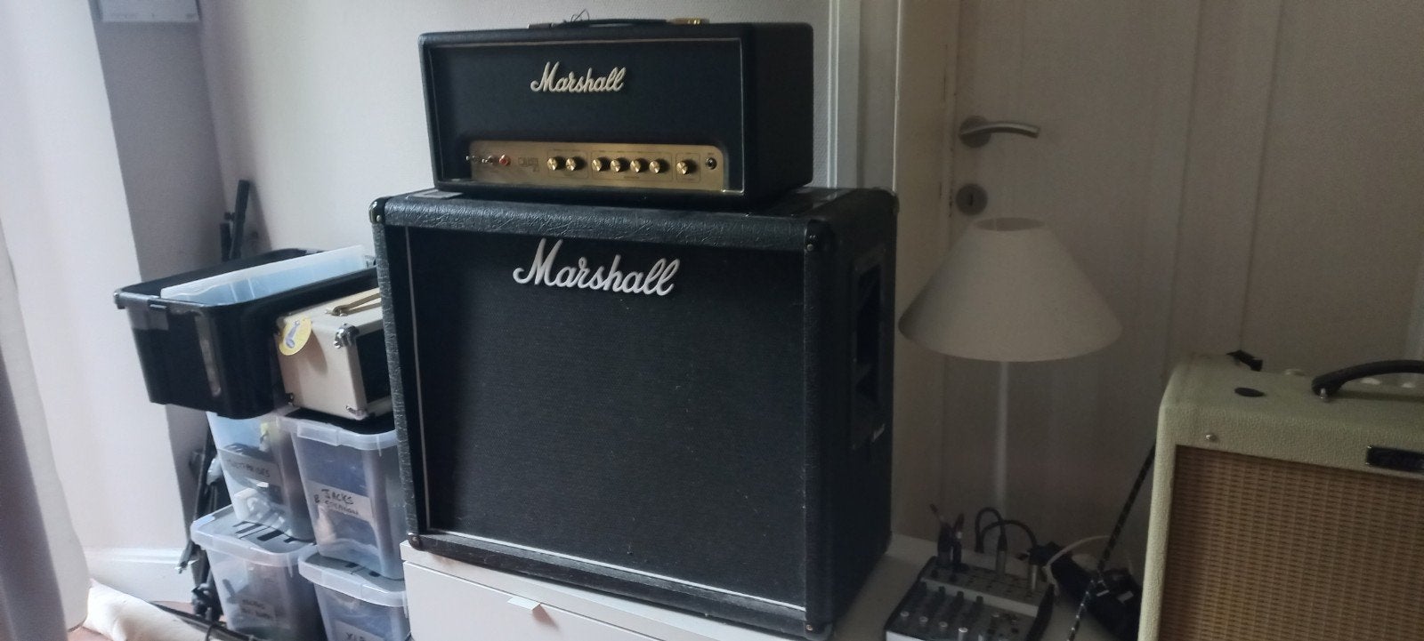 Marshall 1936 G (greenback) + tête Marshall Origin 20H, Musique & Instruments, Enlèvement