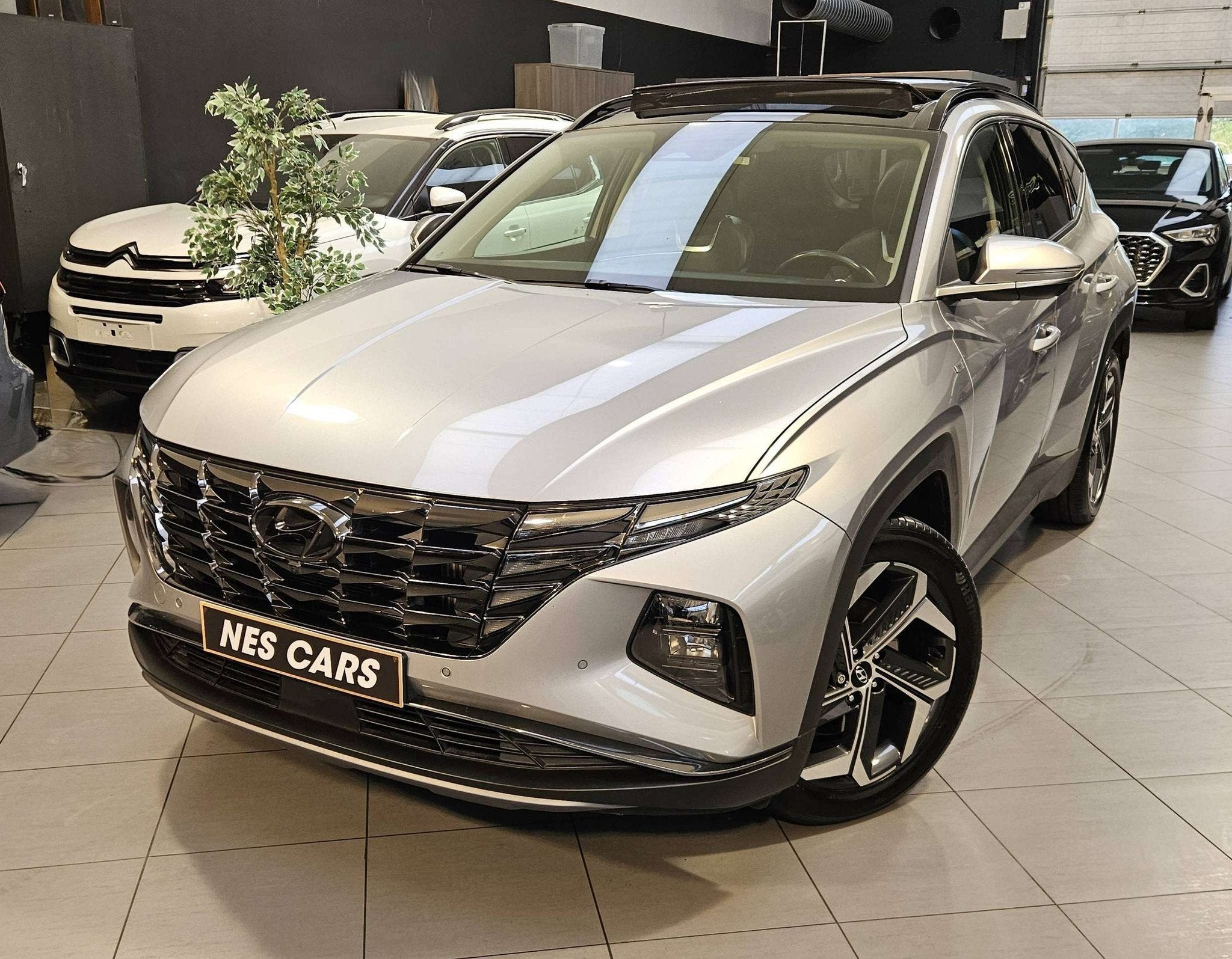 Hyundai Tucson TUCSON 1.6 T-GDi MHEV 48V SHINEAUTO,FULL OPTI, Autos, Cuir, Argent ou Gris, Achat, Noir