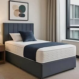 eenpersoonsbed met matras en hoofdeinde, Huis en Inrichting, Badkamer | Badtextiel en Accessoires, Verzenden, Zo goed als nieuw